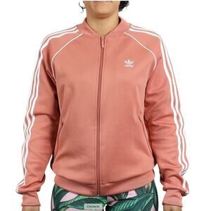 Adidas Women's Superstar Ash Pink Track Full Zip Jacket Plus Size 3X